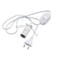 Electric Lamp Lead White with Dimmer + 2-pin plug